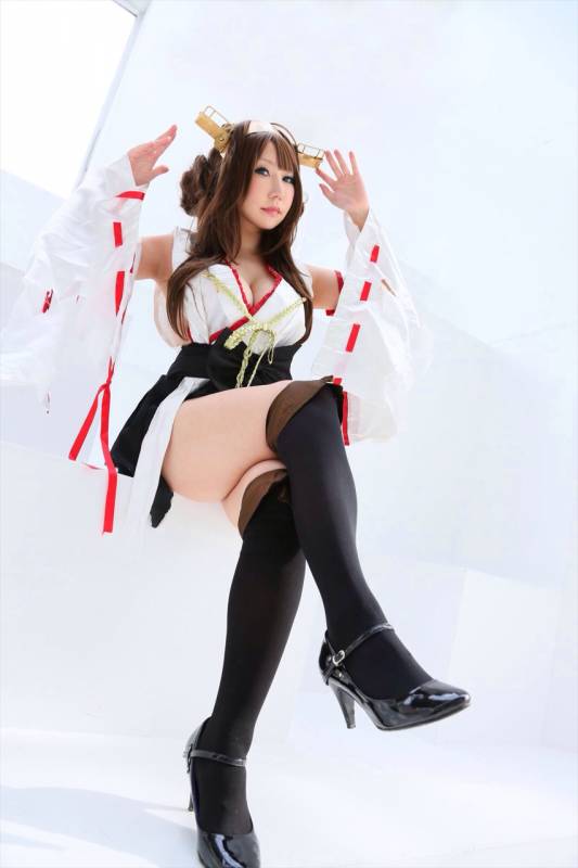 kongou (kantai collection)+kongou (kantai collection) (cosplay)