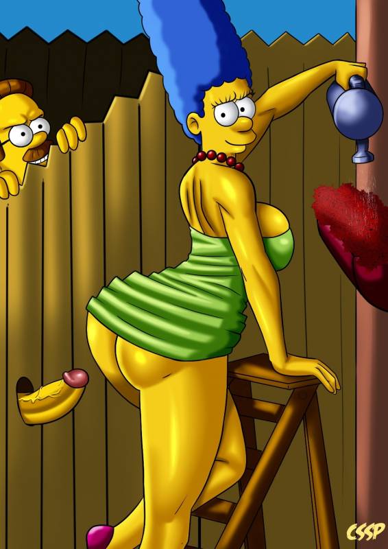 marge simpson+ned flanders