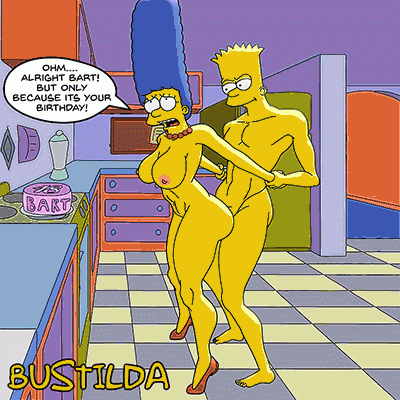 bart simpson+marge simpson