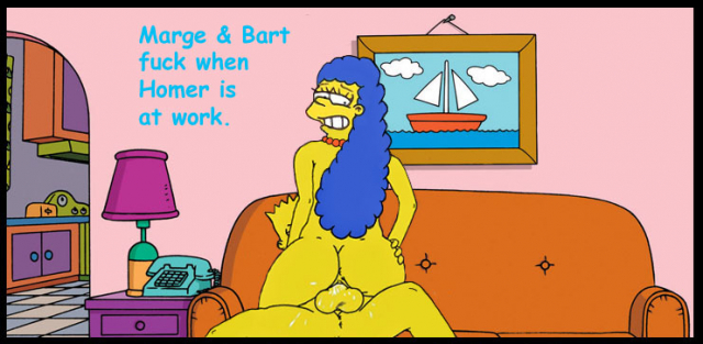 bart simpson+marge simpson