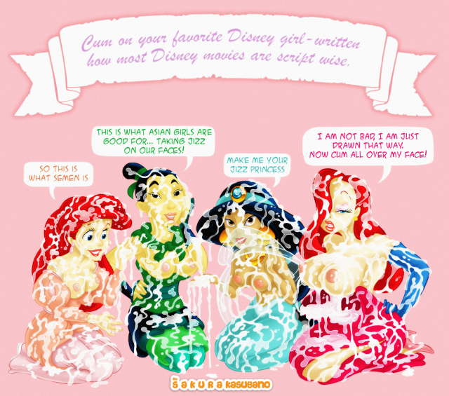 ariel+fa mulan+jasmine+jessica rabbit