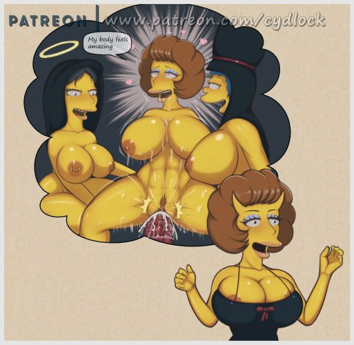 marge simpson+maude flanders