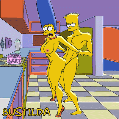 bart simpson+marge simpson