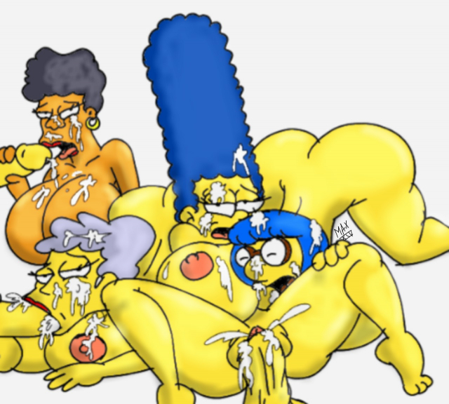 bernice hibbert+helen lovejoy+luann van houten+marge simpson